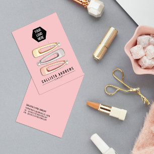 Simple Black Pink Multiple Hair Clip Display Card