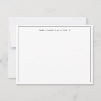 Simple Black Professional Modern Border  Card