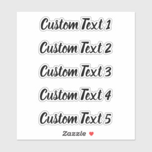 Simple Black Script 5 Lines of Text