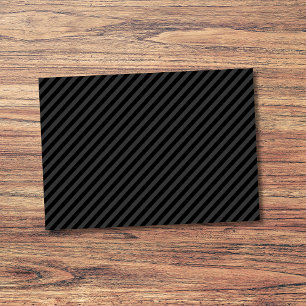 Simple Black & Smoky Black Narrow Diagonal Stripes Post-it Notes