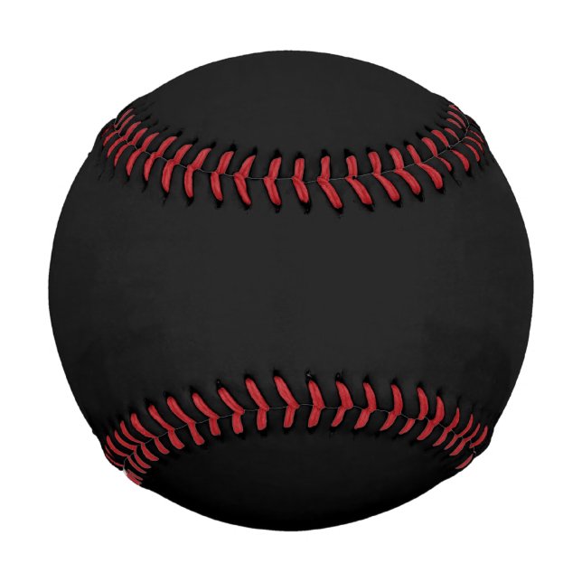 Simple Black Solid Colour Baseball (Back)