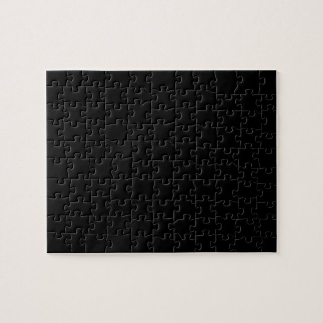 Simple Black Solid Colour Jigsaw Puzzle (Horizontal)