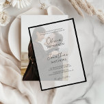 Simple Black Square Border Script Overlay Wedding Vellum Invitations<br><div class="desc">Simple elegant script with classic typography wedding invitation bordered with plain square background.</div>