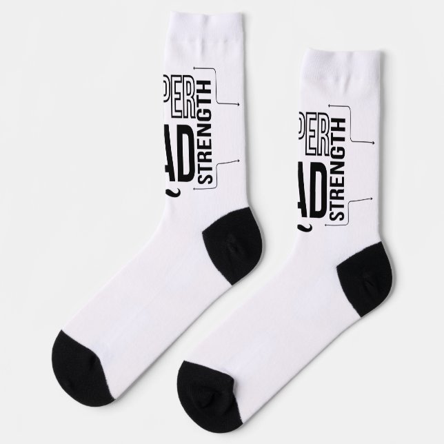 Simple Black Super Dad Kid's Socks (Left)