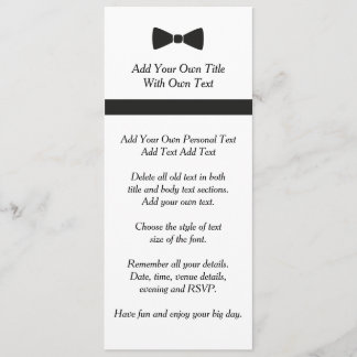 Simple Black Tie Bow Tie Invitation