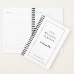 Simple Black typography and border Wedding Planner<br><div class="desc">Planning a wedding can be a mammouth task,  and this handy planner will keep everything on track for you! To coordinate with the Minimalist Black wedding stationery range,  you can easily personalise the text on the front cover and also change the background and text colours if you so wish.</div>