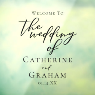 Simple Black Typography Formal Wedding Welcome