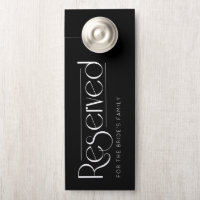 Simple Black Wedding Reserved