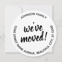 Simple Black We've Moved Script Modern Chic Moving