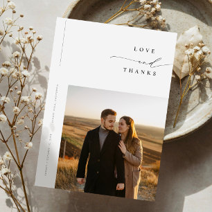 Simple Black & White Boho Photo Wedding Invitation