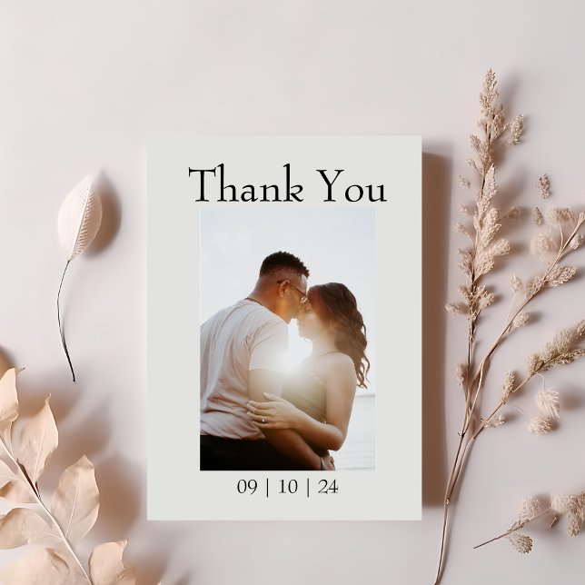 Simple Black & White Budget Photo Thank You Card (Creator Uploaded)