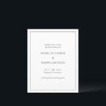 Simple Black White Budget Wedding Save the Date<br><div class="desc">Elegant wedding save the date featuring a simple and classic design with traditional serif fonts and a border surrounding your event details.</div>