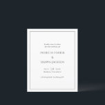Simple Black White Budget Wedding Save the Date<br><div class="desc">Elegant wedding save the date featuring a simple and classic design with traditional serif fonts and a border surrounding your event details.</div>