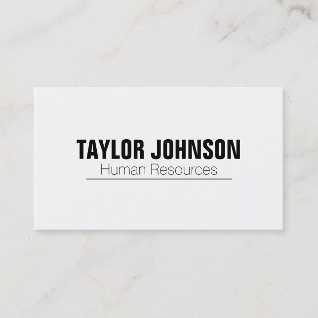 Simple | Black/White Business Card (Front)