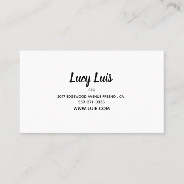 simple black & white business card (Front)