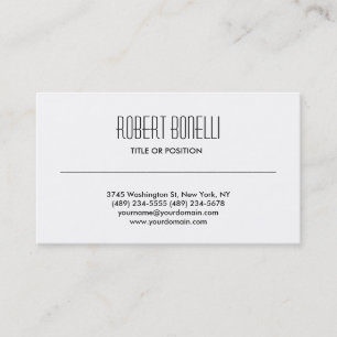 Simple Black White Business Card