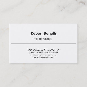 Simple Black White Business Card