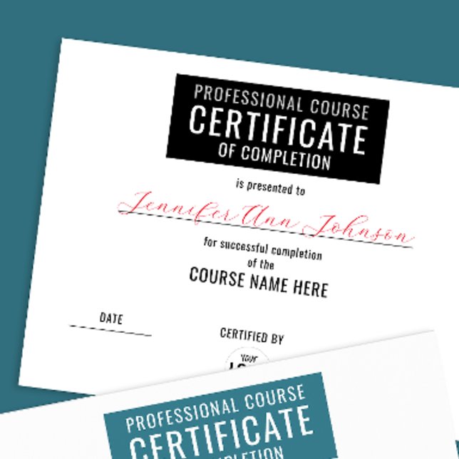 Simple Black White Certificate Of Completion Award (Creator Uploaded)