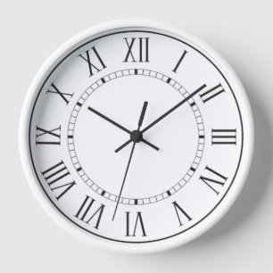 Simple Black White Clock
