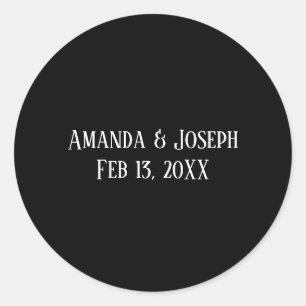Simple Black & White Design - Circle Sticker