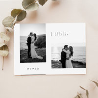 Simple Black & White Elegant Minimal Wedding Photo