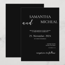 Simple Black & White Elegant Minimalist Wedding