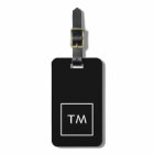Simple Black White Frame Bold Monogram