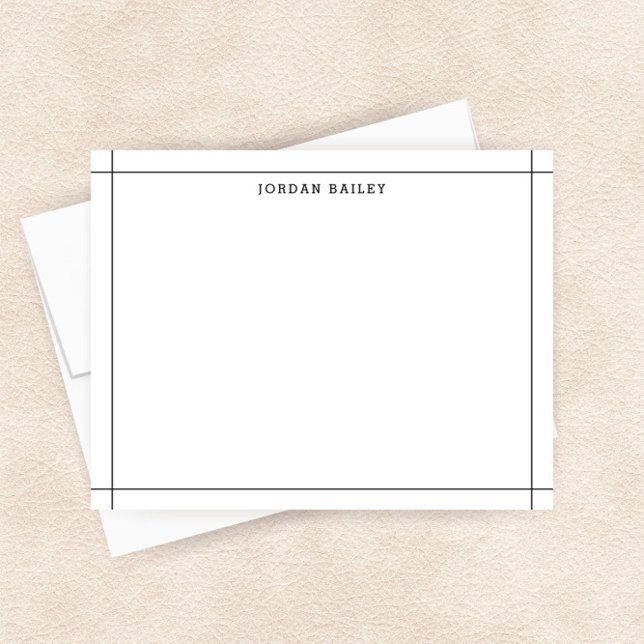 Simple Black White Geometric Modern Professional Card (Creator Uploaded)