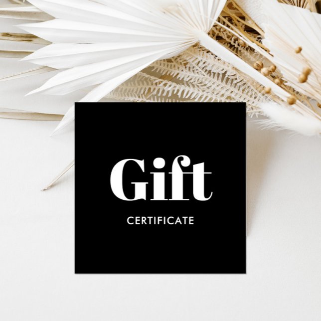 Simple Black White Gift Voucher Certificate (Creator Uploaded)