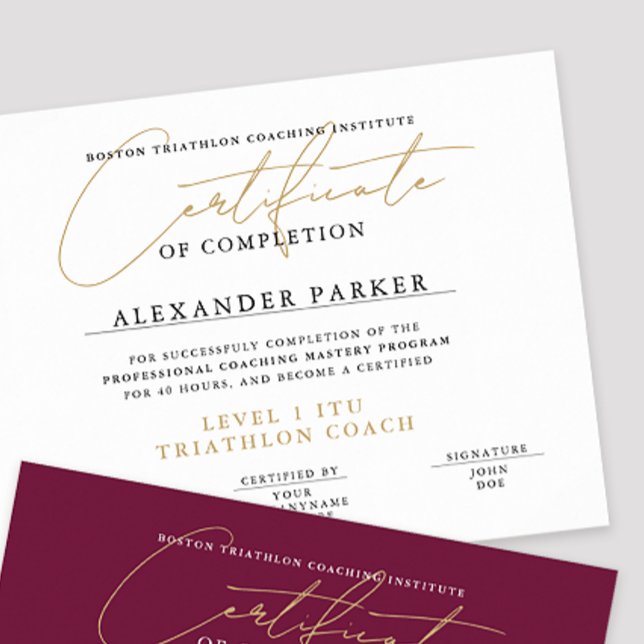 Simple Black White Gold Certificate Award Diploma Poster (Creator Uploaded)