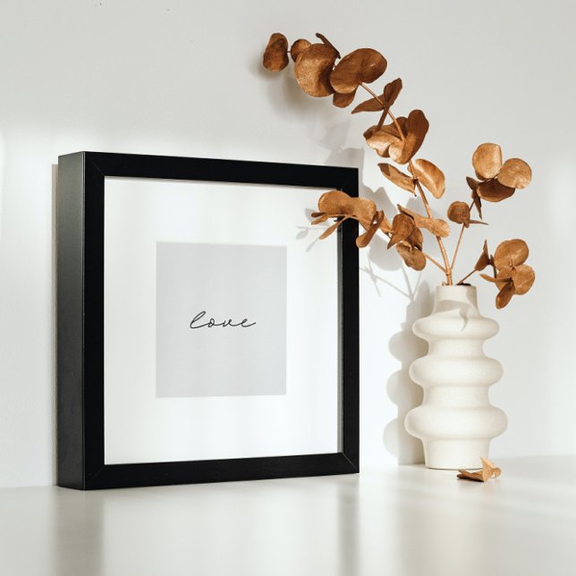 simple black white hand written love art poster (Creator Uploaded)