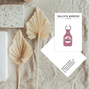 Simple Black White Keychain Display Card