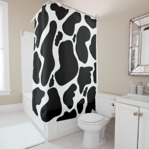 Simple Black & white Large cow spots Animal print Shower Curtain