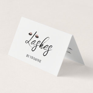 Simple Black White Lash Business Card