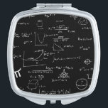 Simple Black White Mathematic Formulas Equations  Compact Mirror<br><div class="desc">The simple black and white mathematical formulas and equations on this compact mirror are perfect for anyone who wants a quick and easy way to check their reflection on the go. Whether you're a student who needs to review before a test, or a busy professional who needs to make sure...</div>