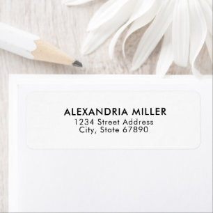 Simple Black White Modern Typography Address
