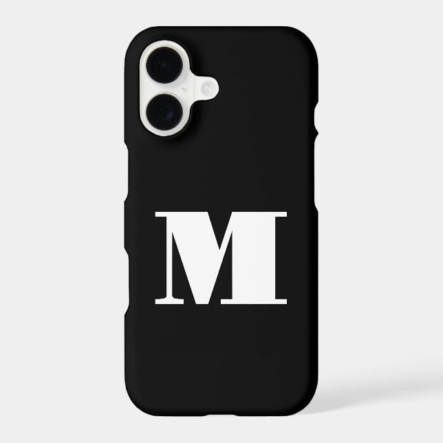 Simple Black & White Monogram (Back)