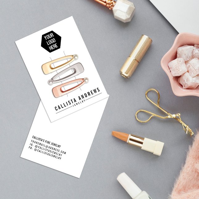 Simple Black White Multiple Hair Clip Display Card (Creator Uploaded)