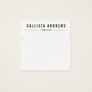 Simple Black White Necklace Display Card