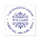 Simple Black & White Ornate Custom Return Address