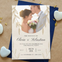 Simple Black & White Overlay Photo Wedding