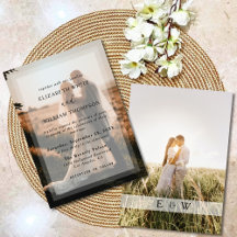 Simple Black & White Photo Overlay Wedding