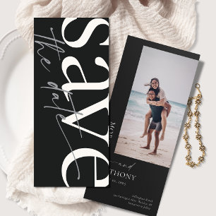 Simple Black White Photo Save The Date