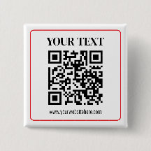 Simple Black & White QR code with Red Border