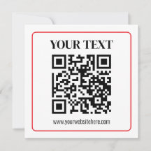 Simple Black & White QR code with Red Border