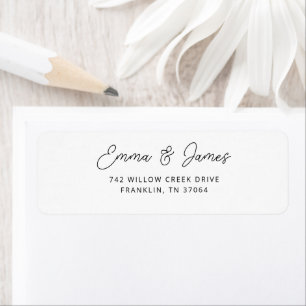 Simple Black & White Script Wedding