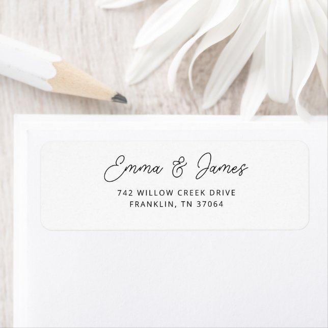 Simple Black & White Script Wedding (Insitu)