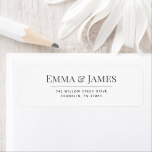 Simple Black & White Typography Names Wedding