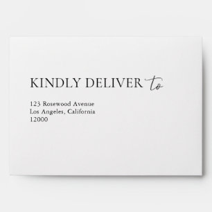 Simple Black & White Wedding Envelope
