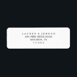 Simple Black & White Wedding Return Address Labels<br><div class="desc">Simple Black & White Wedding Return Address Labels</div>